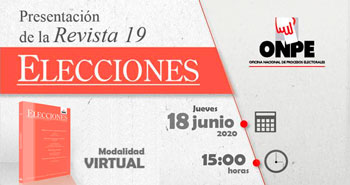 ONPE: Presentación virtual de la Revista Elecciones No 19