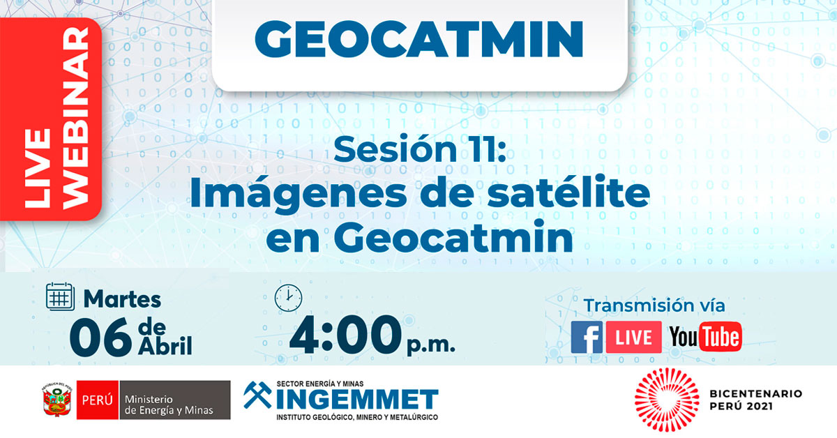 (Webinar Gratuito) INGEMMET: Imágenes de satélite en Ceocatmin