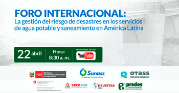 Foro gratuito sobre la gestión del riesgo de desastres en los servicios de agua potable y saneamiento en América Latina
