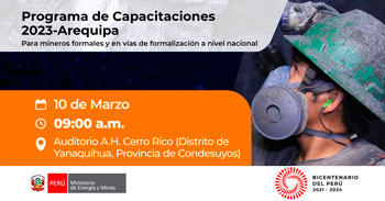 Capacitaciones presenciales para mineros en vías de formalización de Arequipa