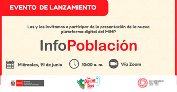 Evento online "Presentación de la nueva  plataforma digital del MIMP" 