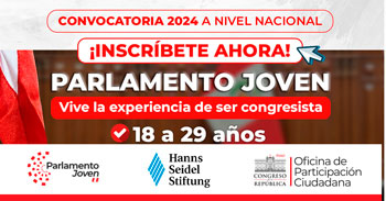 Convocatoria Nacional de Parlamento Joven 2023 - 2024 del Congreso de la República