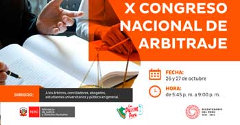 X Congreso Nacional de Arbitraje del MINJUSDH
