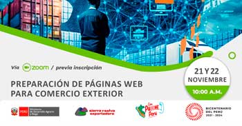 Capacitación online "Preparación de páginas web para comercio exterior"