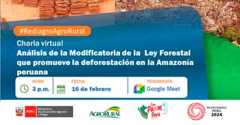 Charla online Análisis de la Modificatoria de la  Ley Forestal que promueve la deforestación en la Amazonía peruana 