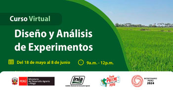  Curso online "Diseño y Análisis de Experimentos en el campo agrícola" del INIA