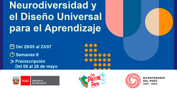  Curso online gratis "Neurodiversidad y diseño universal para el aprendizaje" del MINEDU 