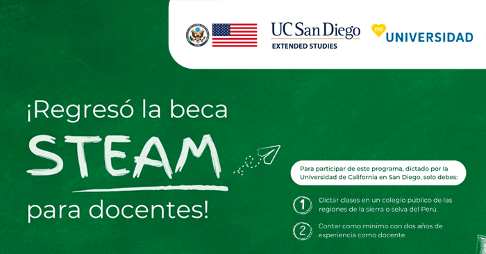 Becas STEAM para Docentes Peruanos - Convocatoria 2023 UC San Diego