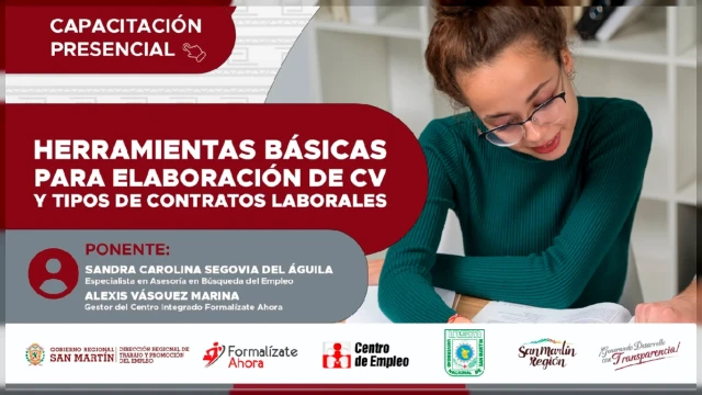  Capacitación presencial - "Herramientas básicas para elaboración de CV y Tipos de Contratos Laborales"