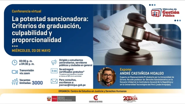  Capacitación online - "La potestad sancionadora: Criterios de graduación, culpabilidad y proporcionalidad" 