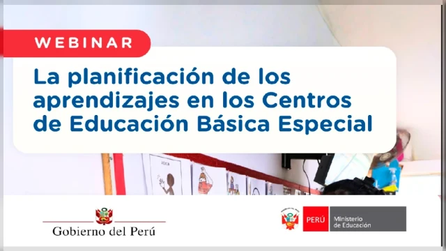  Webinar online - La planificación de los aprendizajes en los Centros de Educación Básica Especial