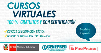 CENEPRED ofrece Cursos Virtuales Gratuitos de Formación Básica y Especializada con Certificación Inmediata