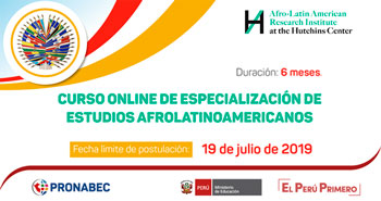Curso online de especialización de estudios afrolatinoamericanos - PRONABEC Curso online de especialización de estudios afrolatinoamericanos - PRONABEC