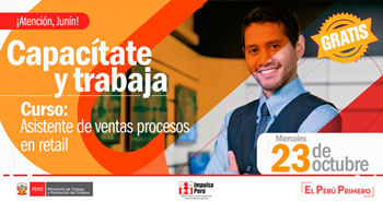 (Curso Gratuito) IMPULSA PERÚ: Capacítate y Trabaja Asistente de Ventas Procesos en Retail