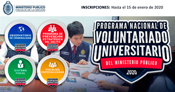 Ministerio Público lanza Programa Nacional de Voluntariado Universitario 2020