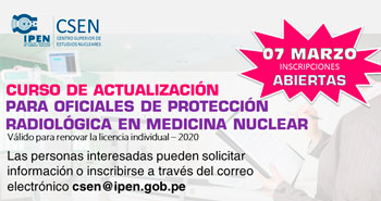 IPEN: Curso de Actualización para Oficiales de Protección Radiología en Medicina Nuclear