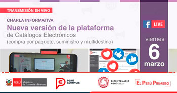 (Charla Informativa Virtual) PERÚ COMPRAS: Nueva versión de la plataforma de catálogos electrónicos