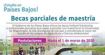 Países Bajos ofrece becas parciales para maestrías en la Universidad de Wageningen Países Bajos ofrece becas parciales para maestrías en la Universidad de Wageningen