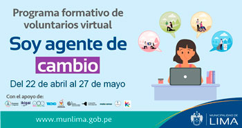 Municipalidad de Lima lanza Programa Virtual de Formación para VOLUNTARIOS