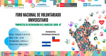 Foro Nacional de Voluntariado Universitario: Propuestas de Intervención en el marco del Covid-19