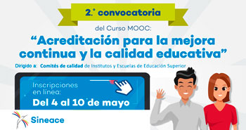 (Curso MOOC Gratuito) SINEACE: Acreditación para la mejora continua y la calidad educativa