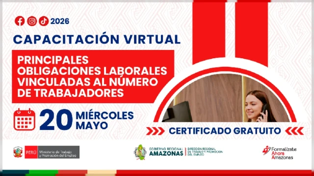  Capacitación  online Gratis - "Principales obligaciones laborales vinculadas al número de trabajadores"