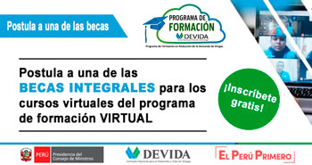 Postula a una de las BECAS INTEGRALES para los cursos virtuales del programa de formación Virtual