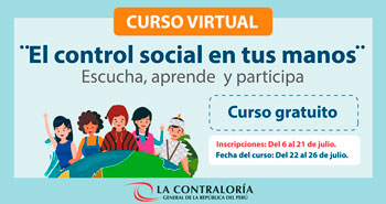 (Curso Virtual Gratuito) CONTRALORÍA: El Control Social en tus Manos