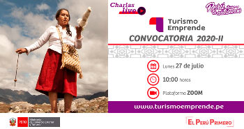 Charlas Live Gratuito: Turismo Emprende - 2da Convocatoria
