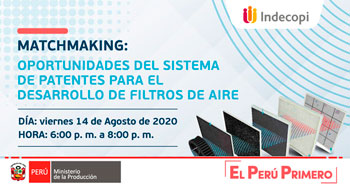 Evento Virtual: Oportunidades del sistema de patentes para el desarrollo de filtros de aire