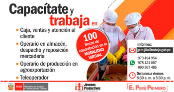 100 Becas de Capacitación: Capacítate y Trabaja como Operario de producción en agroexportación, Otros