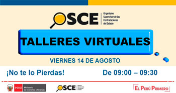 OSCE ofrece Talleres Virtuales Gratuitas