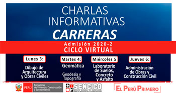 (Webinars de Carreras Gratuitos) SENCICO: Admisión 2020-2