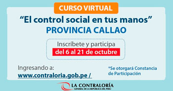 (Curso Virtual Gratuito) CONTRALORÍA: El Control Social en tus Manos