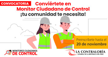 Convocatoria conviértete en Monitor Ciudadano de Control a nivel nacional
