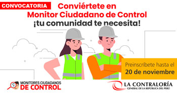 Convocatoria conviértete en  Monitor Ciudadano de Control a nivel nacional