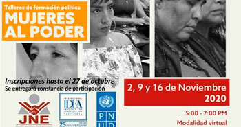 (Taller de Formación Política Virtual) JNE: Mujeres al Poder