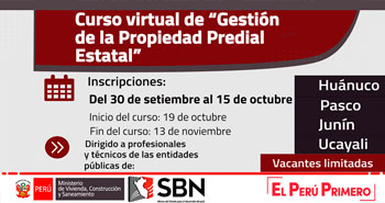 (Curso Virtual) SBN: Gestión de la Propiedad Predial Estatal