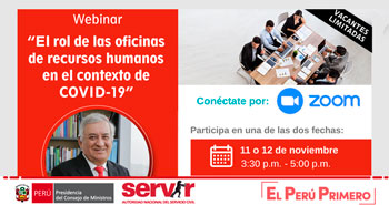 (Webinar Virtual Gratuito) SERVIR: El rol de las oficinas de recursos humanos en el contexto del COVID-19