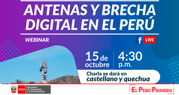 (Webinar Gratuito) MTC: Antenas y brecha digital en el Perú