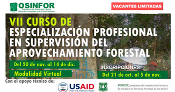 (Curso) Especialización Profesional en Supervisión del Aprovechamiento Forestal