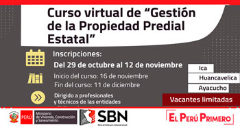 SBN Ofrece Curso Virtual Sobre Gestión de la Propiedad Predial Estatal