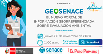 (Webinar Gratuito) SENACE: Geosenace, Nuevo portal de información georreferenciada sobre evaluación ambiental