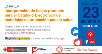 Charla Virtual: Incorporación de fichas-producto para el Catálogo Electrónico de materiales de protección para la salud
