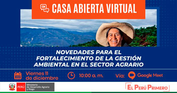 (Charla Virtual Gratuito) MINAGRI: Novedades para el Fortalecimiento de la Gestión ambiental en el sector agrario