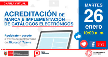 Charla Virtual: Acreditación de Marca e implementación de catálogos Electrónicos