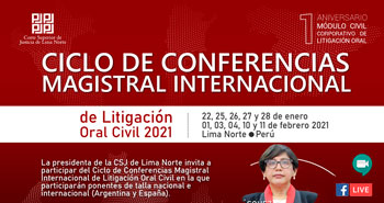 Ciclo de Conferencias Magistral Internacional de Litigación Oral 2021