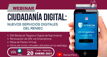 (Webinar Virtual) MIMP: Ciudadanía Digital: Nuevos servicios digitales del RENIEC