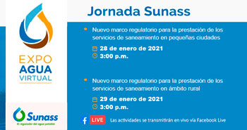 Sunass organizará jornada en la Expo Agua Virtual sobre la normativa de regulación de los servicios de saneamiento