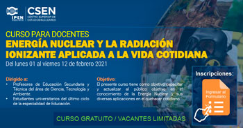 Curso Gratuito para Docentes sobre Energía Nuclear y la Radiación Ionizante Aplicada a la Vida Cotidiana